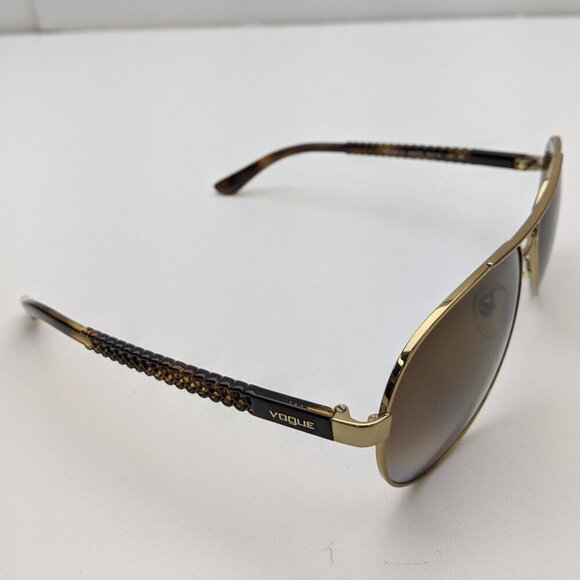 🕶️ Vogue VO3997-S 848/T5 Polarized Aviator Sunglasses 58/14-135 / ALH505🕶️ - Picture 4 of 8